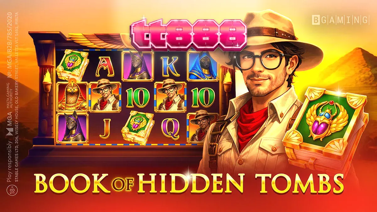Tampilan visual slot Book of Hidden Tombs dengan tema Mesir Kuno